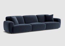 LOAF Squishblocks Large Modular Sofa in Liquorice Blue Clever Deep Velvet (1746)