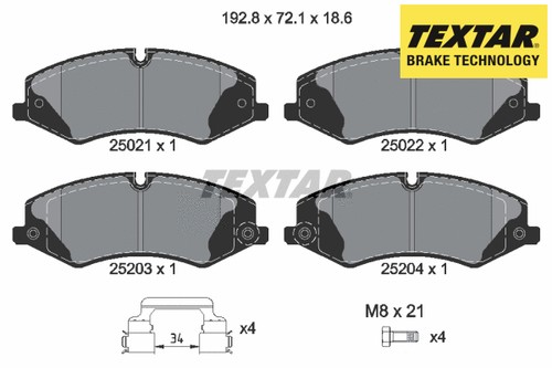 Front brake pad - set, disc