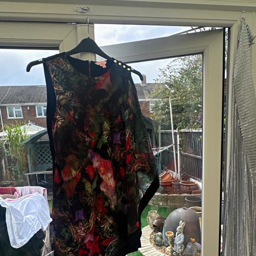 Ted baker black floral chiffon - baker,
