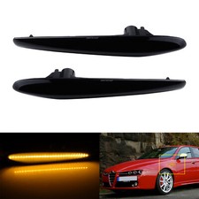 2x LED Side Repeater Indicator Light For 2005-11 Alfa Romeo 159 939 Brera Spider