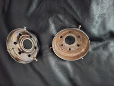 X 2  CHROME ART DECO GLASS LIGHT SHADE GALLERY  APPROX  3 1/2 INCH ACROSS