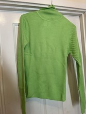 Collusion Women’s Long Sleeve Roll Neck Jumper Lime Green Size 12