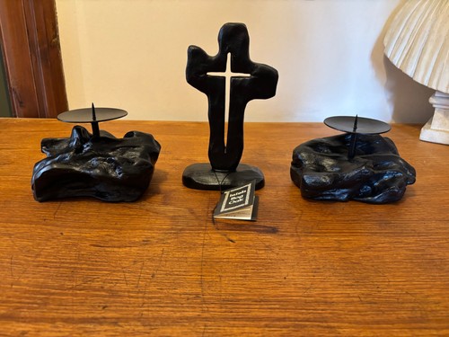 Irish bog oak altar - , and
