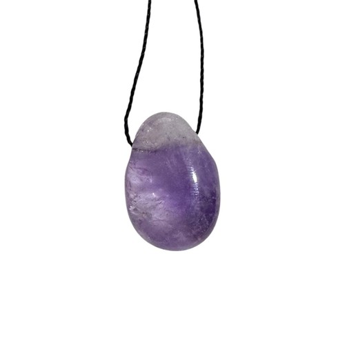 Ametrine drilled tumble stone - ametrine,