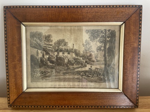 Framed antique engraving - framed,