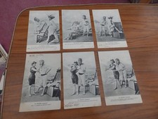 Set 6 Postcards Le Maitre Nageur The Swimming Instructor all to same person
