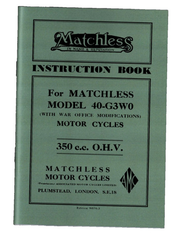Matchless g3wo motorcycle - matchless,