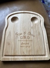 Bins Rise & Shine Dad From Your Girls wooden. boiled egg and soldiers