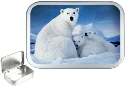 Polar bear 1oz silver hinged - 1oz,