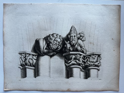 Antique engraving gothic - engraving,