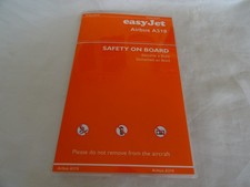 Easy jet A319 airline safety on board card A4