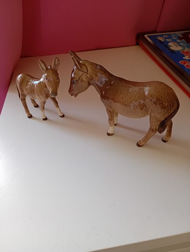 Two beswick donkeys - two, ornaments