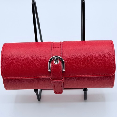 Red faux leather - leather, roll