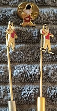 3 Vintage Enamel Rupert Bear