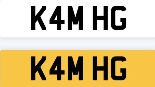 Private number plate - plate, kam