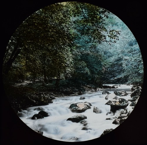Magic lantern slide - lantern, ingleton
