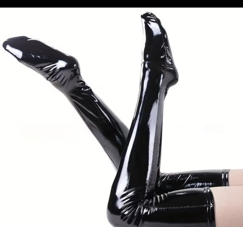 Erotica blk patent socks - blk, pu