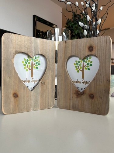 Rustic hearts folding photo - rustic, 2