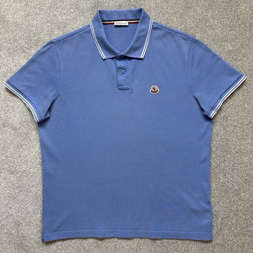Moncler polo light blue - polo, size