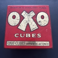 Vintage OXO Cubes Metal Tin