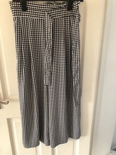 zara black white check wide