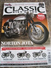 CLASSIC BIKE GUIDE MAGAZINE AUG 2013 NORTON JOTA TIGER T120 BONNIE T150 TRIDENT