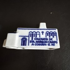 Sargadelos: The Collegiate Church of Santa María do Campo in A Coruña. 7x5cm