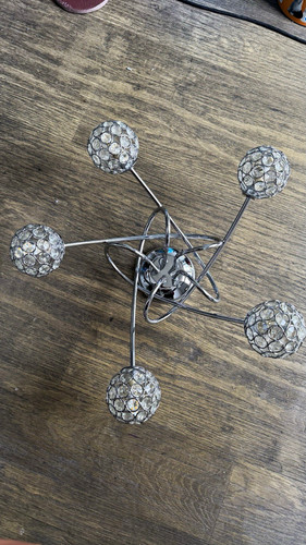 Light chrome silver ceiling - 5-light,
