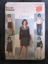 Butterick Sewing Pattern B6185 Sizes 6-14 Jacket Top Dress Skirt Trousers