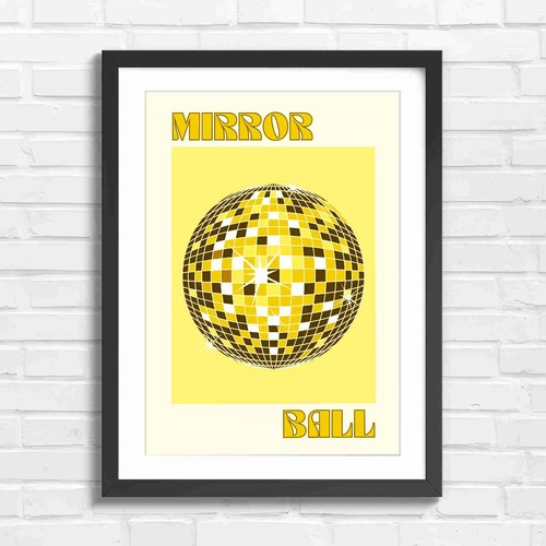 Disco mirror ball pop art - ball,