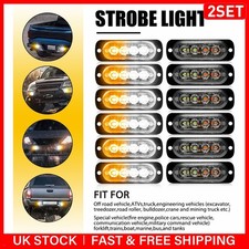 24x White Amber LED Strobe
