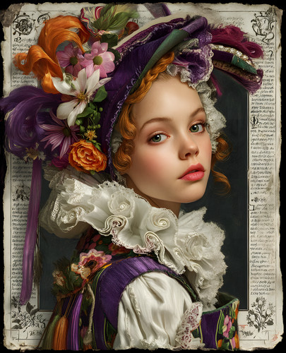 8x10 girl with - with, on