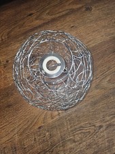 Round Silver Metal Lampshade
