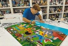 Romero Britto Hand Signed 6x4 inch photo Artist Pop Art please Read Description