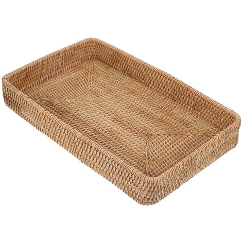 Hand woven rattan tray - hand-woven,