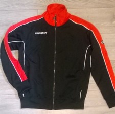Mens older boys black Prostar track sports tracksuit  jacket Chest 32/34" Small