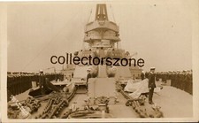 Royal Navy Battleship King George V 1911-26 kings visit Real Photo postcard v7