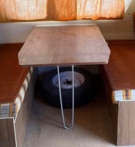 Vintage camper caravan dinette - caravan,