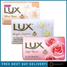 LUX SOAP BAR SOFT TOUCH BRIGHT IMPRESS VELVET TOUCH BATH SHOWER BODY WASH 80G