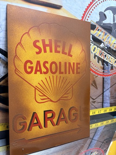 Shell gasoline rustic retro - shell, (rustic