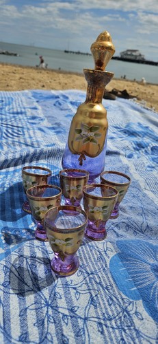 Vintage purple glass coloured - purple,