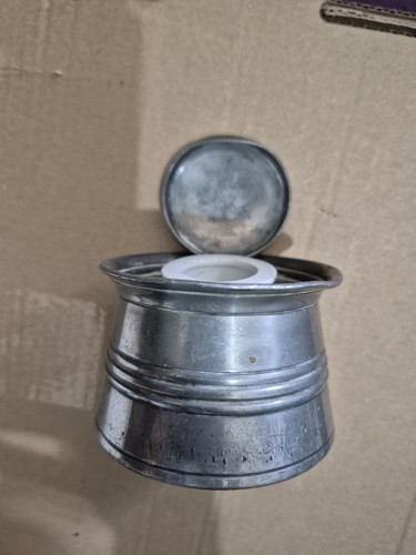 Antique english pewter capstan - english,