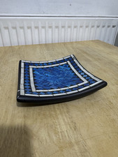 Blue Square Mosaic Ceramic Glass Tile Bowl