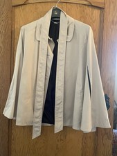 Laura Ashley Beige Cape Mackintosh Type Jacket Size 12. Small Stain