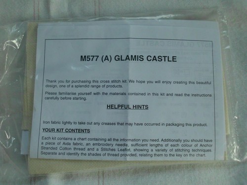 Glamis castle cross stitch kit - glamis,