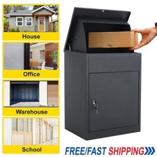 Parcel Delivery Drop Box Lockable Home Storage Personalised Letter Post Box UK