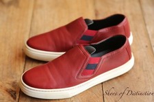 Gucci Ace Red Leather Loafers