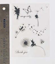 Clear rubber stamp Fairy Girl