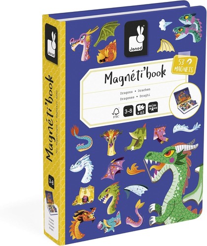 Janod magneti book dragons - book,