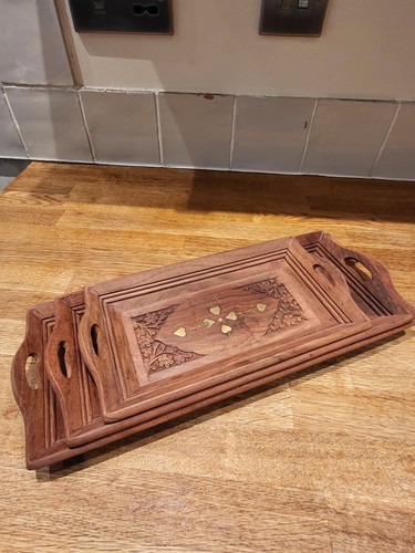 Set hand carved wooden - set, 3